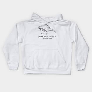 Acrocanthosaurus Original Sketch Kids Hoodie